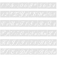 Jinlaili 36 Piezas Plantillas Letras de Plástico- Reutilizables Letras Plantillas- Plantillas Letras de Arte para…